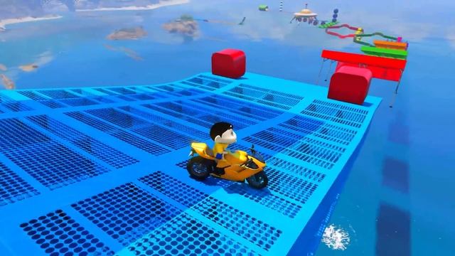 SHINCHAN AND FRANKLIN TRIED THE HARDEST GOLDEN CAR BRIDGE CHALLENGE & CHOP FELL OFF IN GTA 5 смотреть онлайн