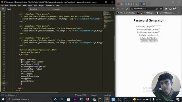 How to create Password Generator with React JS смотреть онлайн