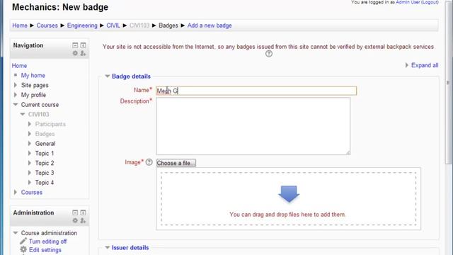 Configuring a Badge on a Moodle course (Moodle 2.5) смотреть онлайн