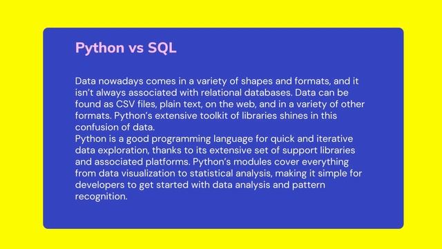 Python Vs SQL: Points You Need to Know About Python and SQL смотреть онлайн