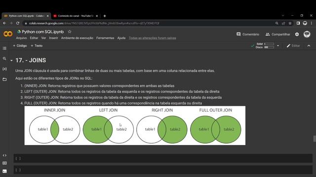SQL com Python - #20 Comando JOINS смотреть онлайн