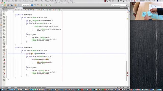 Java for 2GIG - Selection sort applied to objects смотреть онлайн