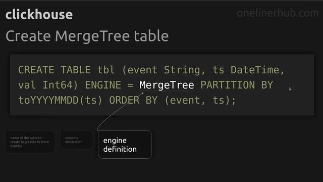 Create MergeTree table #clickhouse смотреть онлайн