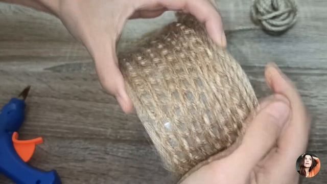 КОРЗИНА ИЗ ДЖУТА/ИДЕЯ из пластикового ведерка мороженного СВОИМИ РУКАМИ/Jute Craft Ideas