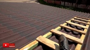 Ондулин, резка в длину+монтаж на саморезы.