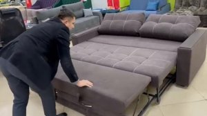 Диван на металлокаркасе, ортопедическое основание, тройного сложения на дельфине "Оазис-мебель"