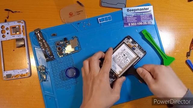Разбор и замена оригинального модуля дисплея на Samsung A325 Galaxy A32.