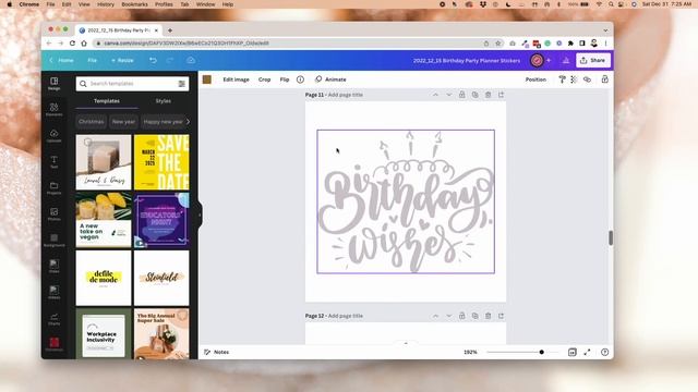 Digital Planner Birthday Stickers with Canva смотреть онлайн