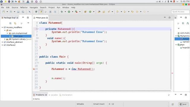 148 java Access modifiers private انواع الاكسس موديفاير смотреть онлайн