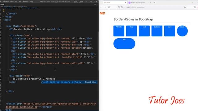 Border Radius in Bootstrap 5 | Tutor Joe's | Tamil смотреть онлайн