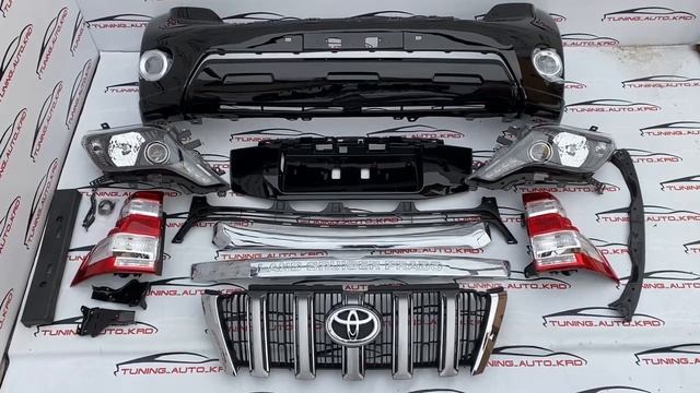 Рестайлинг Toyota land cruiser prado в 2013-2017 год черный смотреть онлайн