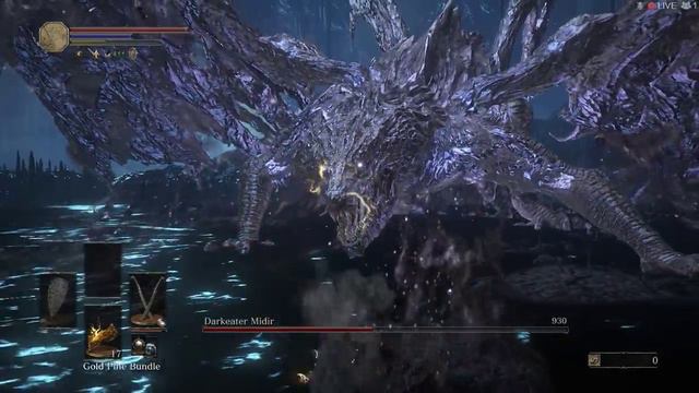 Darkeater Midir Boss Fight SL 1 NG++ Dark Souls 3 смотреть онлайн