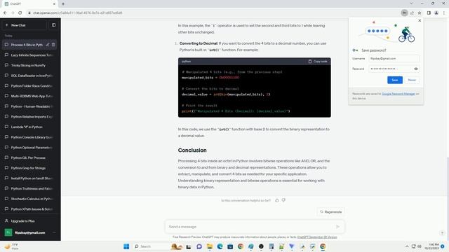what is the correct way to process 4 bits inside an octet in python смотреть онлайн