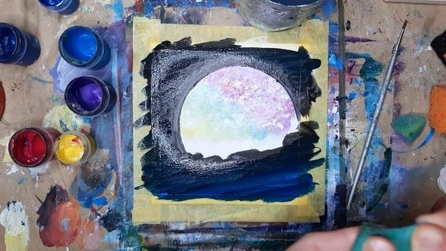 САНИ САНТЫ |Новогодняя ночь? Рисуем гуашью просто✌ смотреть онлайн