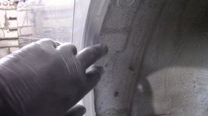 Подготовка к покраске арки крыла и ее обработка