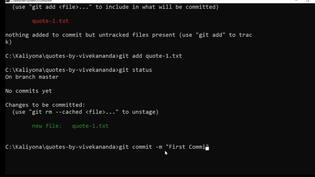Do your first Commit in Git now | Staging | Committing | Git Add | Commit | Git Workflow | Kaliyona смотреть онлайн