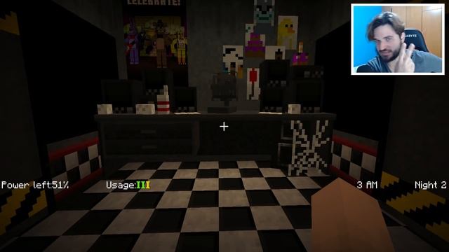 FIVE NIGHT AT FREDDY'S NO MINECRAFT! смотреть онлайн