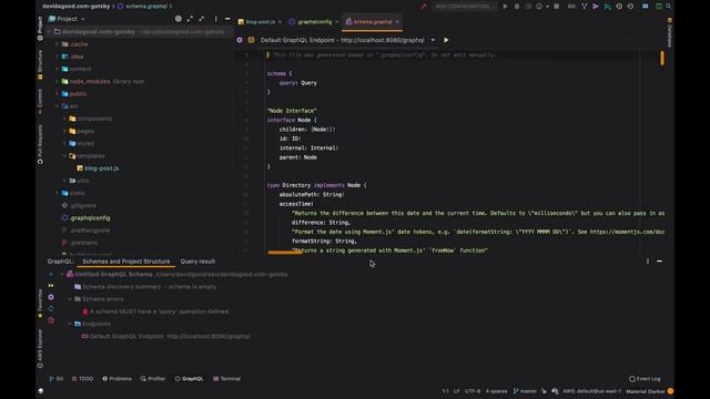 WebStorm/IntelliJ: Introspect Gatsby's GraphQL Schema with JS GraphQL Plugin смотреть онлайн