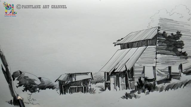 How to Sketch and Shade A Landscape Art With Easy Pencil Strokes | Step by Step смотреть онлайн