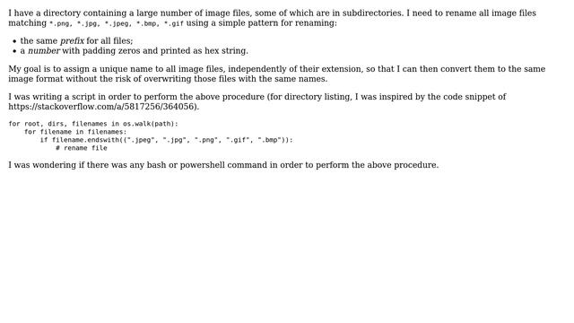 How can I rename all image files within a directory (and recursively within its subdirectories)? смотреть онлайн