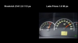 Москвич 2141 Святогор F3R 2.0 113 л.с. против Лады Приоры разгон до 160 км/ч