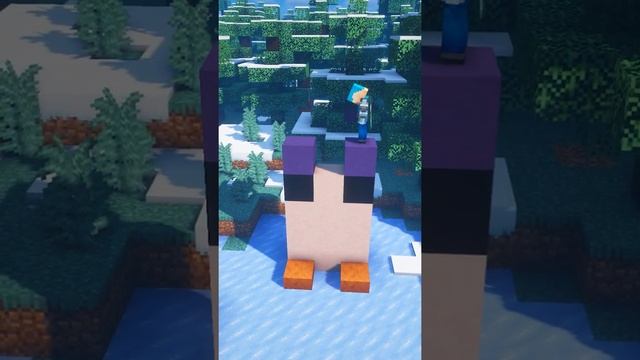 ? How to Build a PENGUIN STATUE in Minecraft - Quiet ASMR (Decoration) #Shorts смотреть онлайн