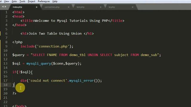 Join Two Table Using Union operator смотреть онлайн