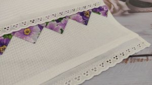 Как обработать край вафельного полотенца. Интересный способ.