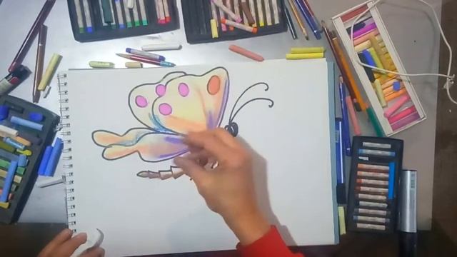 Видео-уроки рисования для детей. Как научить ребенка рисовать дома. Бабочка. смотреть онлайн