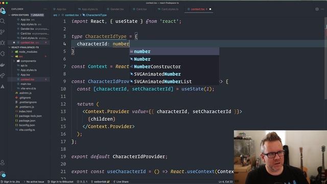 React Typescript Tutorial - React Context - React TS Crash course - Day#5 смотреть онлайн