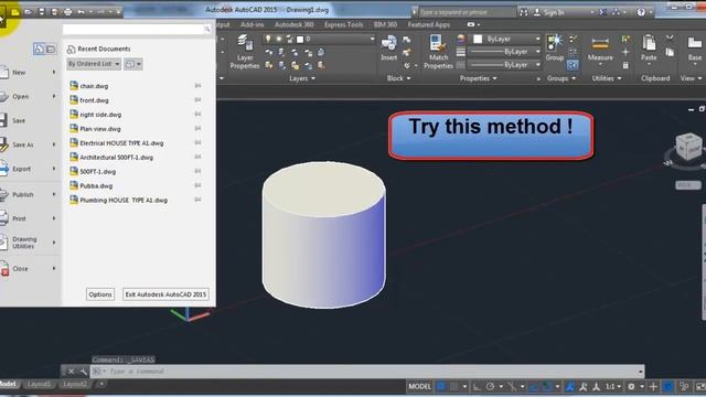 Dwg to Stl Autocad Tutorial смотреть онлайн