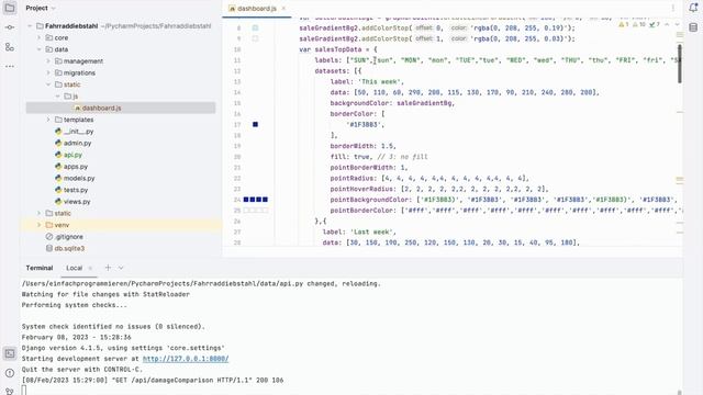 Web-App Fahraddiebstahl Berlin! Teil 3: Django-Ninja API + Chart.js + Tqdm смотреть онлайн