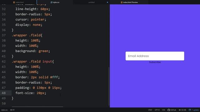 Email Subscription Form Animation using only HTML & CSS смотреть онлайн