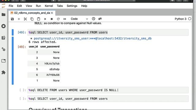 Database Essentials using Postgres - Deleting Data in Postgres Database Table смотреть онлайн