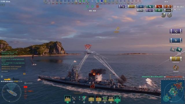 ???QUADRUPLE STRIKE: cruiser Michelangelo #worldofwarships смотреть онлайн