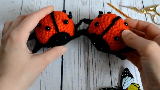 Бесплатный мастер-класс Божья коровка крючком * Обзор смотреть онлайн