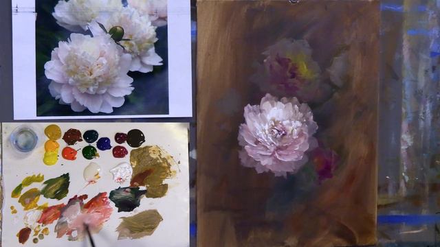 Painting Peonies with Acrylics смотреть онлайн