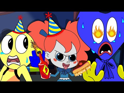 HUGGY WUGGY IS SO SAD WITH POPPY - POPPY PLAYTIME ANIMATION