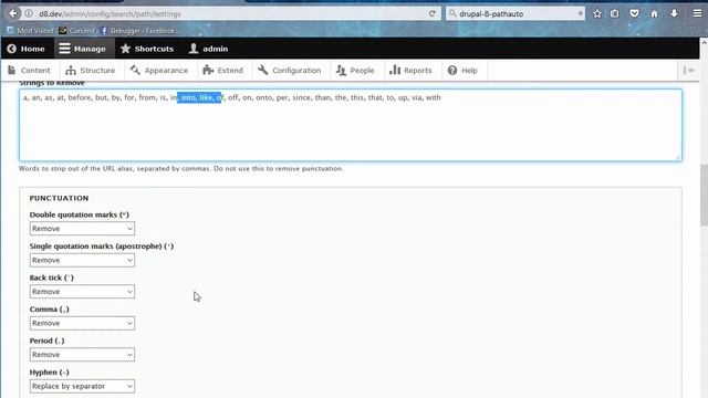 Module Pathauto   Drupal 8  ( Pathauto #1)