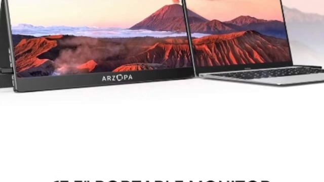 Arzopa Portable Monitor 17.3 Inch, 1080P FHD HDR IPS Laptop Computer Monitor HDMI USB C External смотреть онлайн