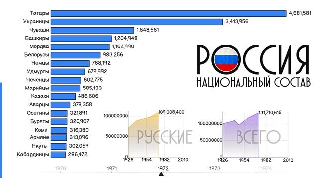Национальный состав России.Численность населения.Этнический состав РФ.Статистика.Инфографика.Топ смотреть онлайн