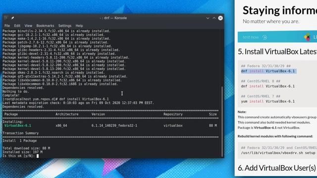 Install Oracle VirtualBox 6.1.16 on Fedora 32/31/30 смотреть онлайн