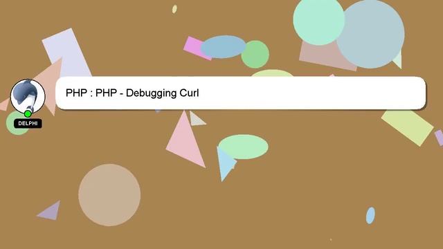 PHP : PHP - Debugging Curl смотреть онлайн