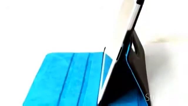 ipad 2 leather case stand with 360 Degree Rotating and sleep mode Blue color GTcase смотреть онлайн