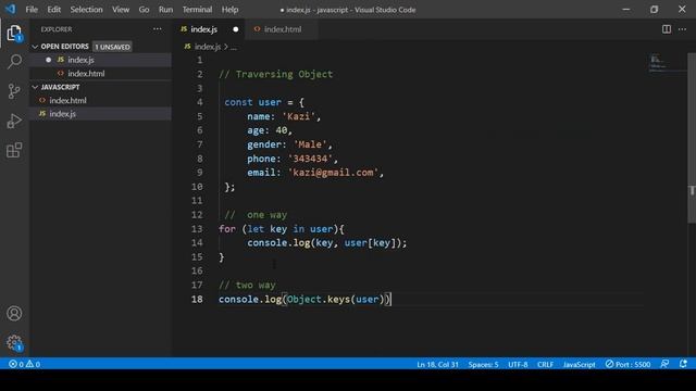 JavaScript for Beginners A -Z #43 | Traversing Object Entries - Objects смотреть онлайн