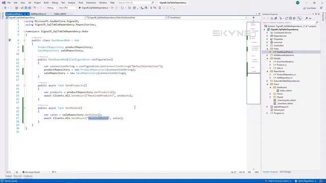 SignalR with Sql Table Dependency in Asp.Net Core смотреть онлайн