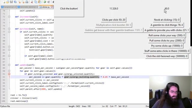 Let's Code Python: Idle Clicker, Part 4 смотреть онлайн