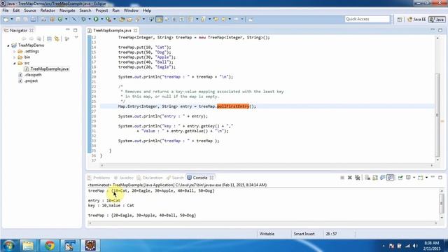 TreeMap (pollFirstEntry method) | Java Collection Framework смотреть онлайн