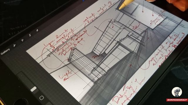 Procreate App / Interior Sketch Perspective смотреть онлайн