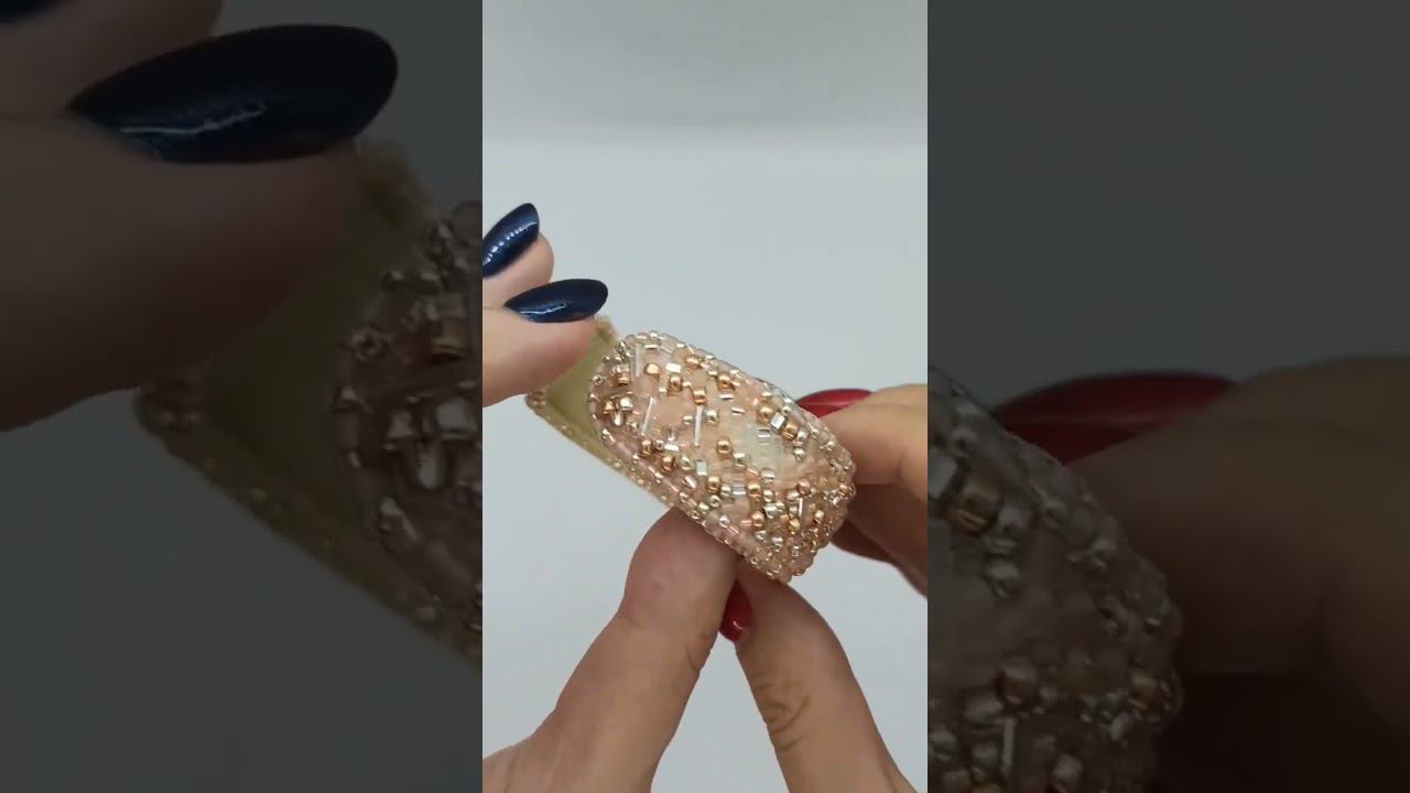 Браслет из бисера Flower нежно розовый смотреть онлайн